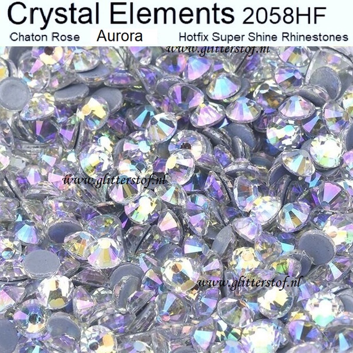 Strass steentjes | Aurora | SS10 (2,70-2,90mm) 1440st (10 Gross) | Crystal Elements Super kwaliteit | Rhinestones Hotfix Flatback | Super Glitter steentjes